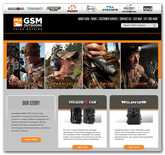 GSM Outdoors website