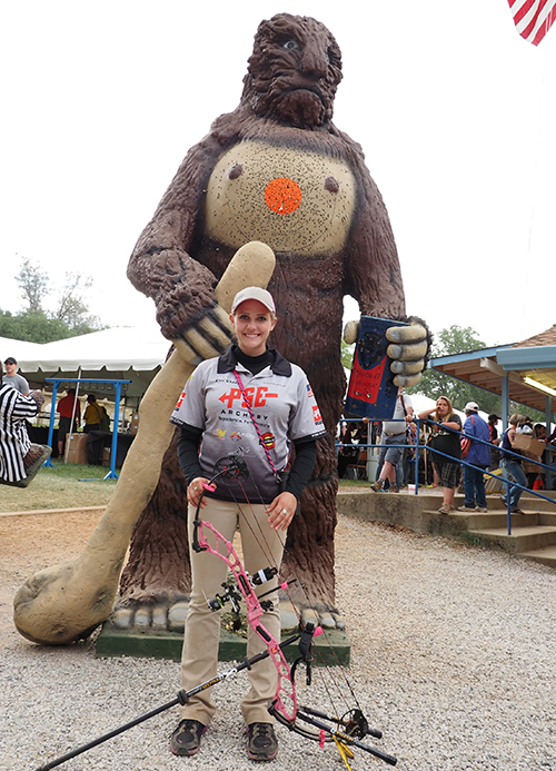 Paige Pearce with Bigfoot